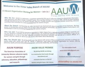 AAUW California Brochure Outside